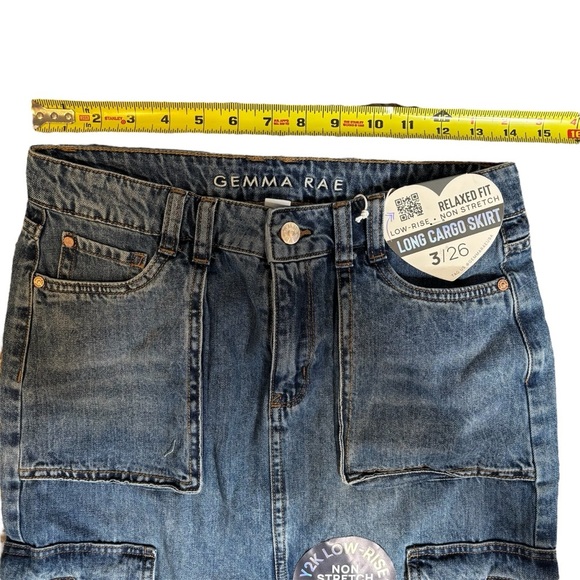 NWT Gemma Rae Blue Jean Skirt with Pockets Size 3 / 26 - Picture 4 of 9